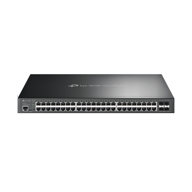 TP-Link JetStream 52-port Gigabit og 4-port 10GE SFP+ L2+ administrert svitsj med 48-port PoE+