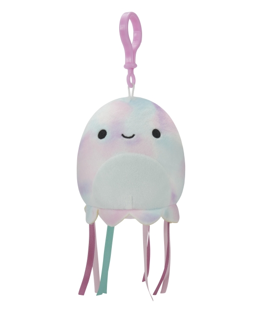 Squishmallows 9 cm plysj P14 Clip On - Tie Dye Jellyfish