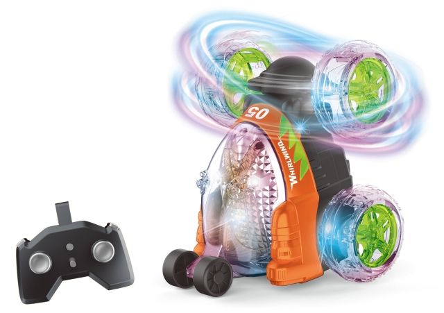 TEC-TOY Crazy Tumbler - Stuntbil med lys - R/C 2,4 GHz - Oransje (534444)