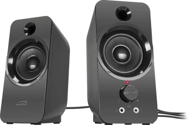 Speedlink DAROC stereohøyttaler, svart