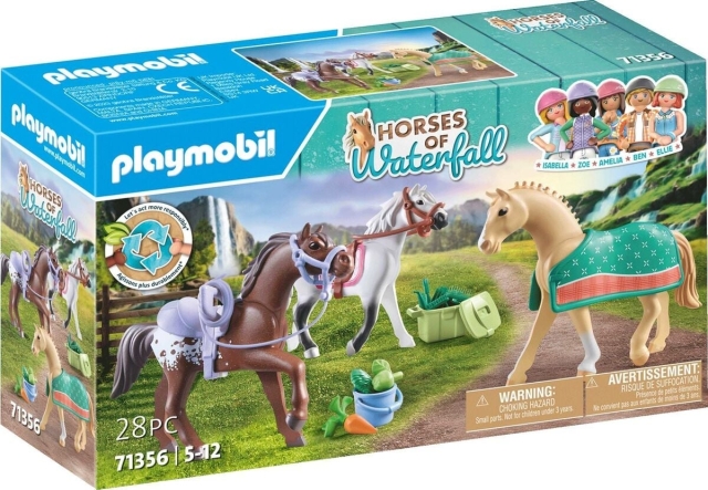Playmobil Tre hester med saler (71356)