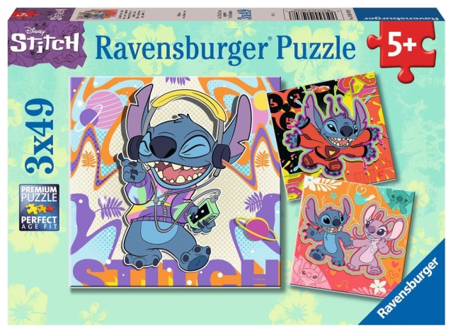 Ravensburger Puslespill Disney Stitch 3x49p