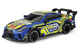 TEC-TOY Racer R/C 1:18 2,4GHz m/lys & Try Me - blå/gul (471267)