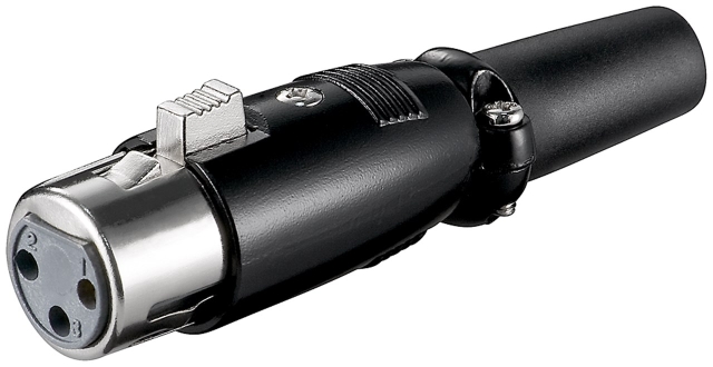 Goobay Mikrofonkontakt, 3-polet med skrudd strekkavlastning