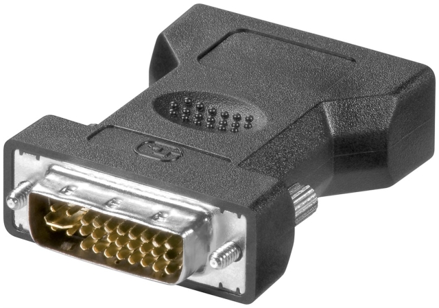 Goobay Analog DVI-I/VGA-adapter, DVI-I-plugg Dual Link (24 + 5 pinner) > VGA-kontakt (15-pinners)
