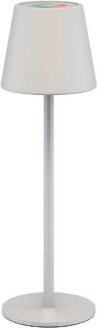 Goobay Trådløs LED-bordlampe RGBW, hvit med berøringskontroll, 150 lm, mange RGB-lysfarger og varmhvit (3000 K), trinnløst dimbar