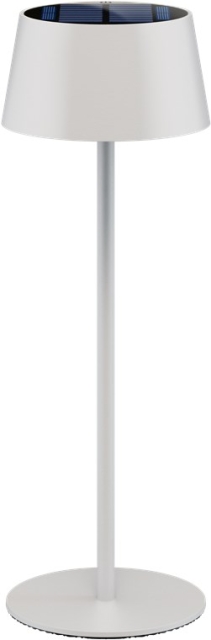 Goobay Trådløs solcelledrevet LED-bordlampe, hvit med berøringskontroll, 150 lm, varmhvit (3000 K), trinnløst dimbar