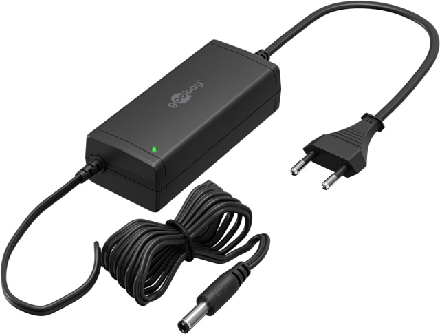 Goobay 12 V strømforsyning (36 W / 3,0 A) med senterpinne (hann) 5,5 mm x 2,5 mm