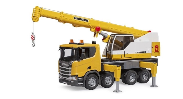 Bruder Scania Super 560R Liebherr kranbil med lys og lyd (03571)