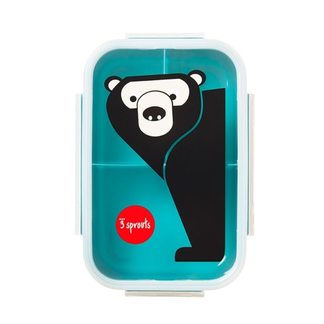 3 Sprouts Bento-eske - Teal Bear