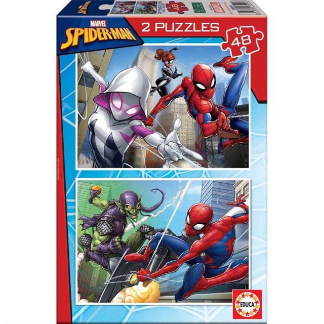 Educa 2x48 stk. Puslespill - Spider-Man (80-18099)