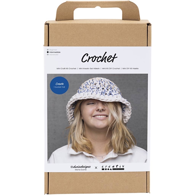 DIY Kit Heklesett - Hekle - Chunky bøttehatt (977646)