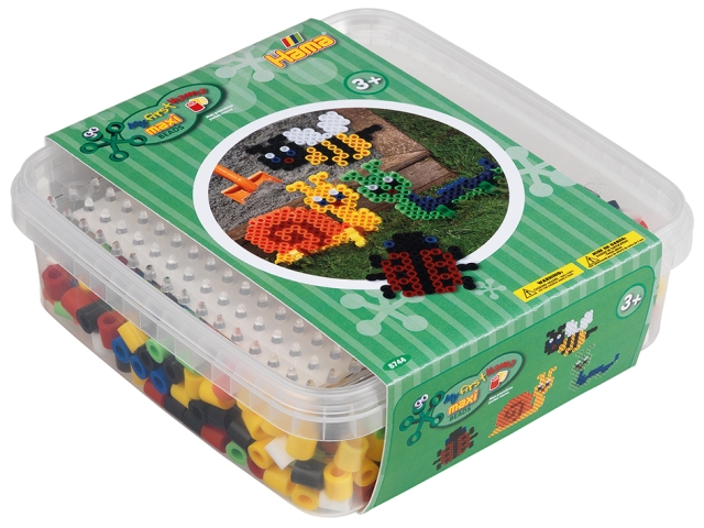 HAMA Beads Maxi - Perler og perleplate i eske (8744)
