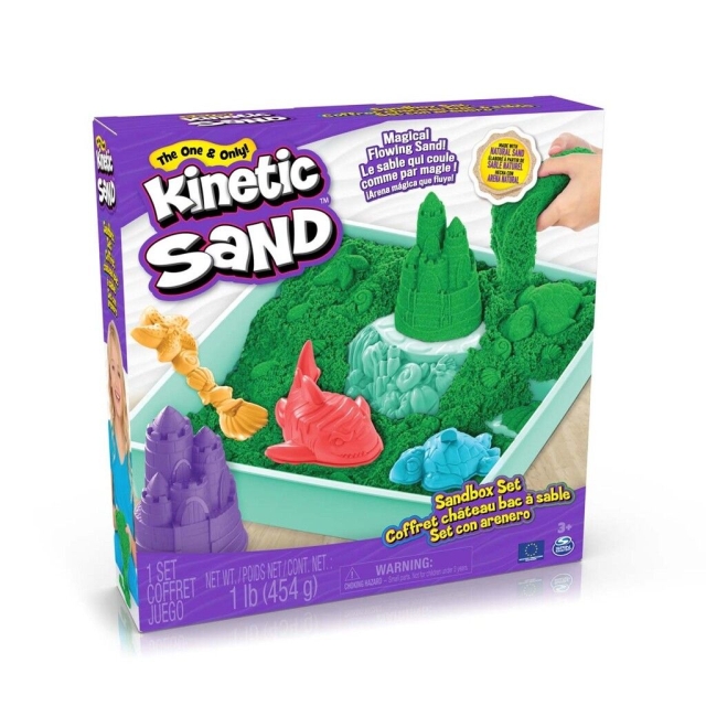 Kinetic Sand Sandkassesett - grønn (6067479)