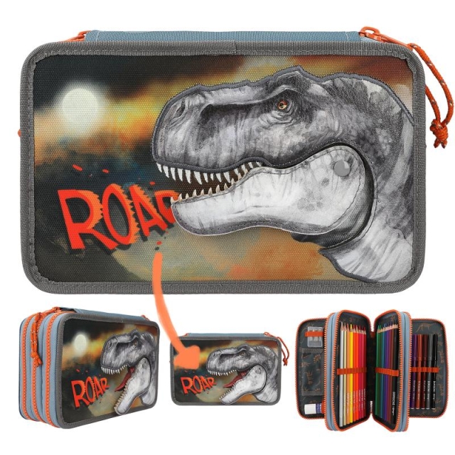 Dino World Trippel pennalveske ROAR ( 0411756 )