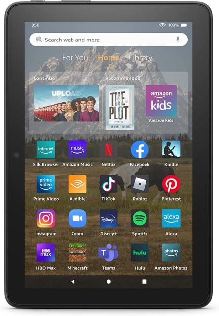 Amazon Fire HD 8-nettbrett 2022 8 HD-skjerm 64 GB - Svart
