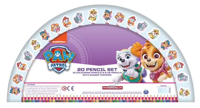 Paw Patrol Paw Patrol Lisensiering for barn - Rosa blyantsett med 20 blyanter - (045607053)