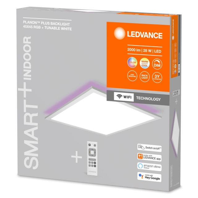 LEDVANCE Smart+ Planon Plus Backlite 45x45cm 1800lm RGBTW - Hvit