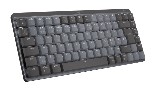 Logitech MX Compact Mechanical Wireless Illuminated Keyboard - nordisk - taktil bryter