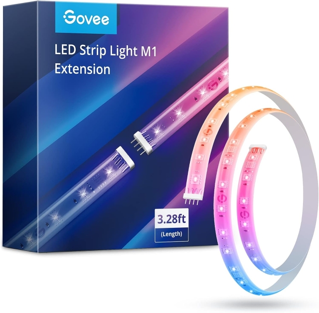 Govee RGBICW LED-stripelys 1 m forlengelse