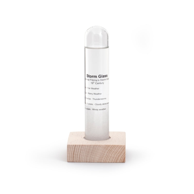 Kikkerland Storm Glass Tube med bøkesokkel (ST71)
