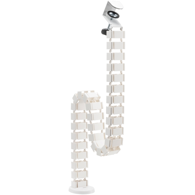 LogiLink Fleksibel vertikal kabelkanal for sittende/stående skrivebord Hvit