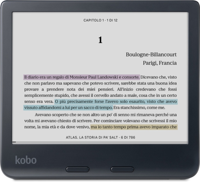 Kobo Libra Colour 7" e-bokleser, svart