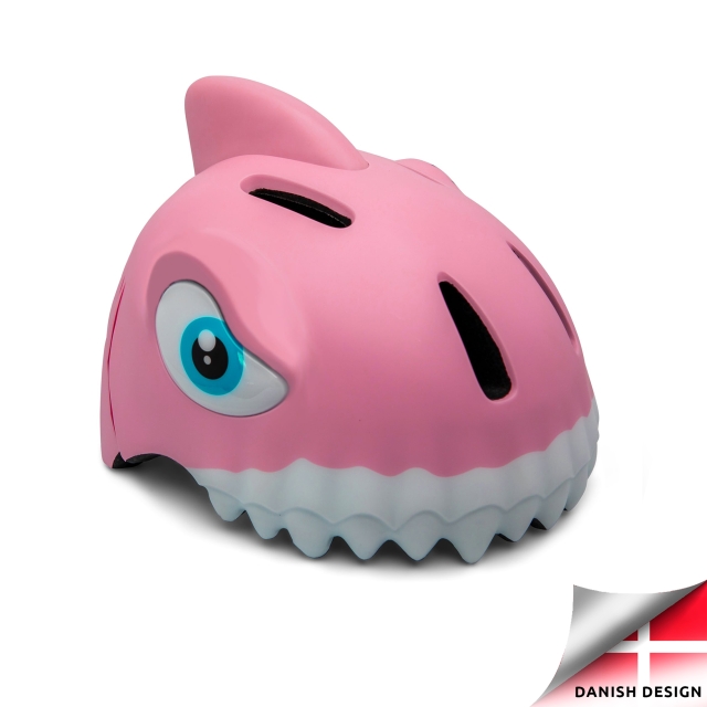 Crazy Safety Shark sykkelhjelm - rosa (49-55 cm) (100501-02-01)