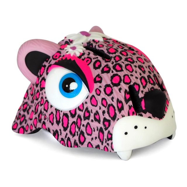 Crazy Safety Leopard sykkelhjelm - rosa (49-55 cm) (100301-01-01)