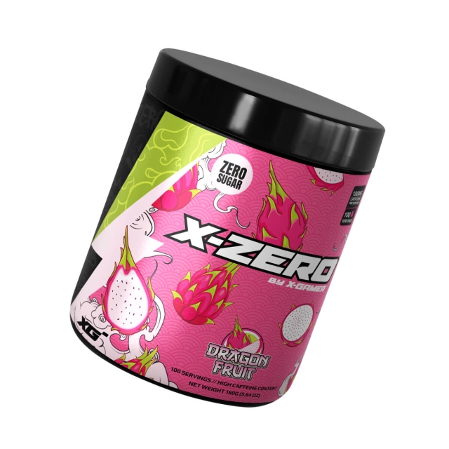 X-GAMER Energidrikkpulver X-Zero 160 gram Dragon Fruit