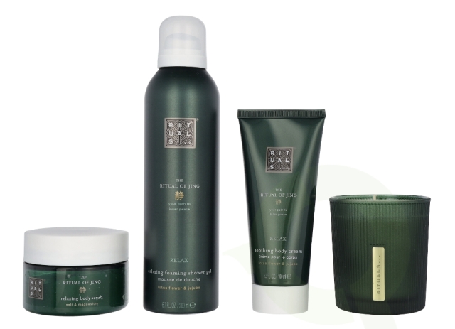 Rituals Jing Set 565 ml Body Cream 100ml/Scented Candle 140ml/Body Scrub 125ml/Foaming Shower Gel 200ml