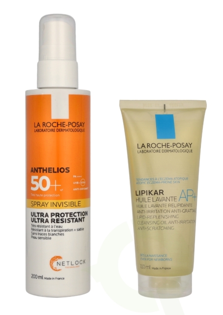La Roche LRP Anthelios + Lipikar Duo Set 300 ml Anthelios Invisible Spray 200ml/Lipikar AP+ Oil 100ml