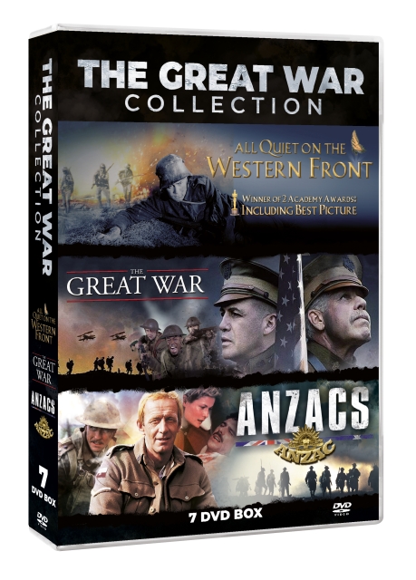 THE GREAT  WORLD WAR 1 COLLECTION (7DVD BOX SET: LIMITED EDITION CONTAINS:  Anzacs 5DVD MINISERIES - Great War 1 DVD - All Quiet on the Western Front 1 DVD Oscar Winner