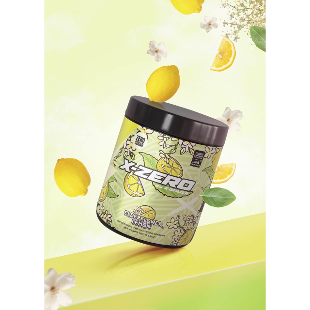 X-GAMER Energidrikkpulver X-Zero 160 gram Elderflower Lemon