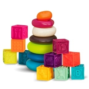 B Toys One Two Squeeze & Hoppesteinsett - (701971)