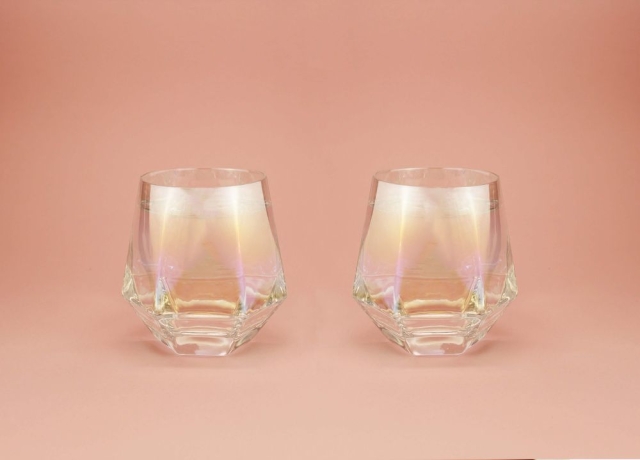 Winkee Diamantglass sett med 2 - Glass