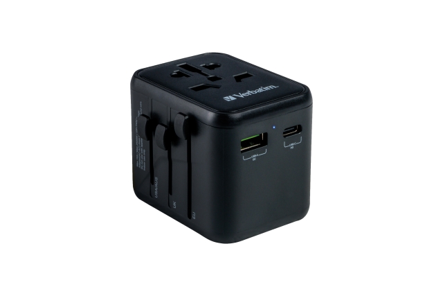 Verbatim Universal reiseadapter UTA-02 PD20W/QC / 1xUSB / 1xType-C