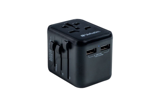 Verbatim Universal reiseadapter UTA-01 med 2xUSB-lader