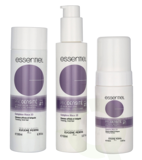 Eugene Perma Essentiel Pro Densite #1 Set 450 ml Shampoo 200ml/Firming Treatment 150ml/Firming Mousse 100ml