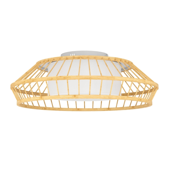 Eglo Yuku-Z taklampe bambus Ø46 - RGB + TW - Zigbee, Bluetooth