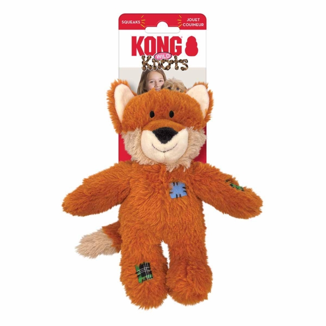 Kong Wild Knots Fox Squeak Toy S/M (634.7374)
