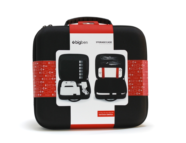 NACON Bigben oppbevaringskoffert svart hard koffert for Switch inkludert dokkingstasjon, kompatibel med Switch Lite/OLED