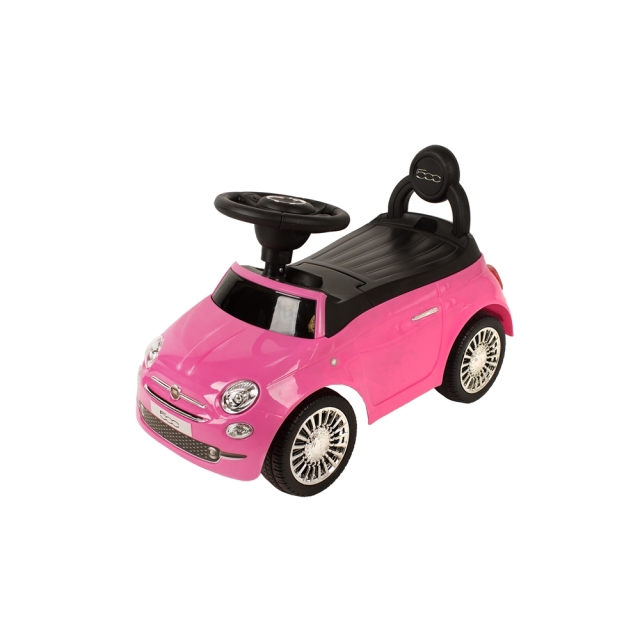 Babytrold Fiat 500 - Kjørbar bil - rosa (20-42FI-P)