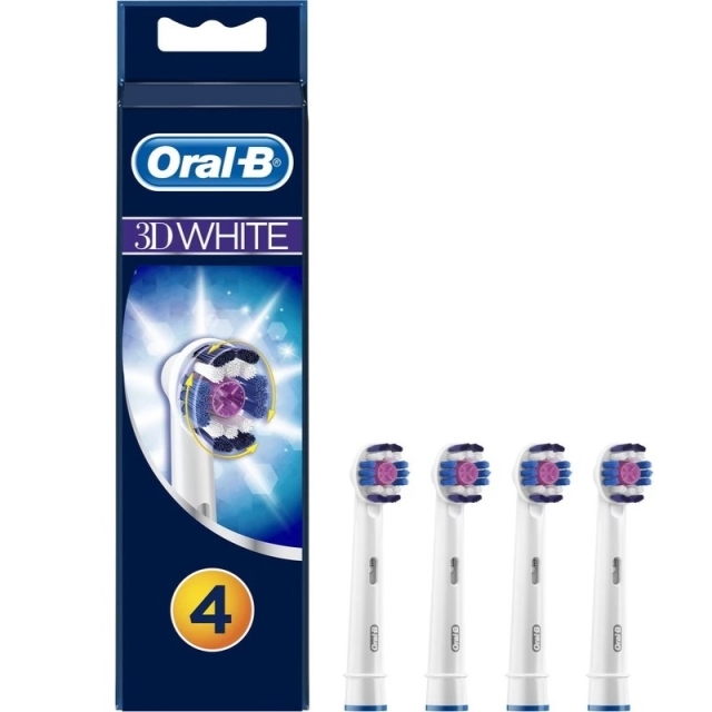 Oral B 3D White Tannbørstehode 4 stk