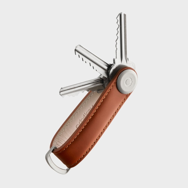 Orbitkey Nøkkelholder i lær - Cognac/Tan