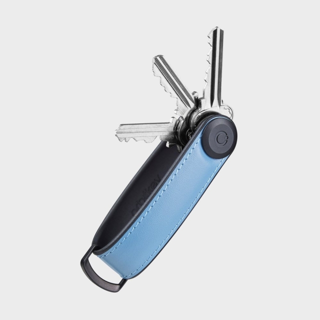 Orbitkey Hybrid nøkkelholder i lær - Lake Blue