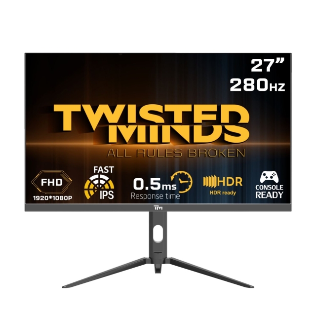 Twisted Minds Supreme Series Flat 27 FHD - 280HZ 0,5MS Fast IPS HDMI 2.1 Gaming Monitor