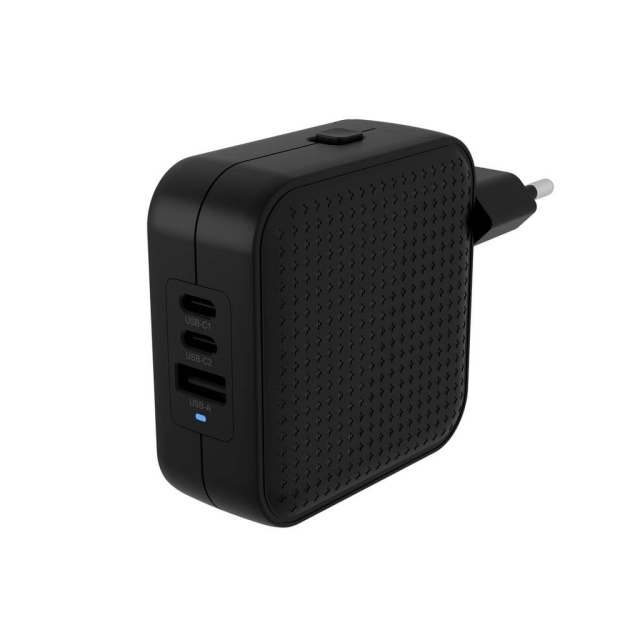 Targus Hyper - HyperJuice 70 W USB-C GaN reiselader (2C+1A) - svart