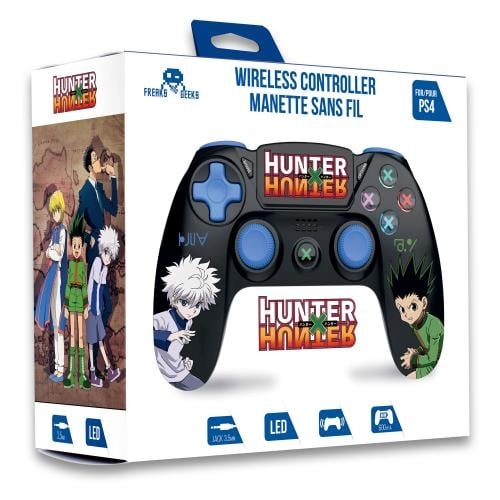 Trade Invaders Hunter x Hunter - Trådløs kontroller for PS4 med 3,5 mm jackstikkspor (svart) - Duo Gon Kirua