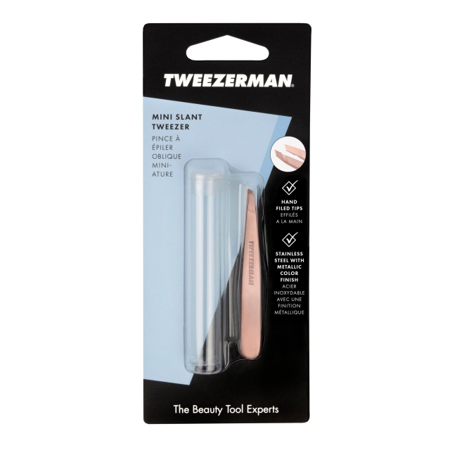 Tweezerman Mini Slant Pincett - Rosegull
